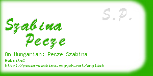 szabina pecze business card